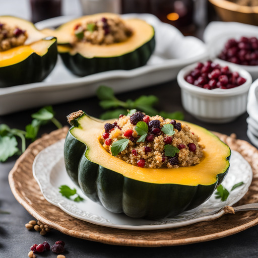 Gefüllter Eichelkürbis mit Quinoa