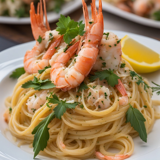 Garnelen- und Krabben Linguine