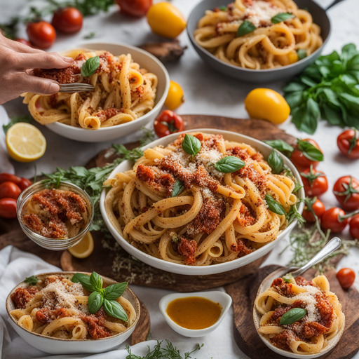 Sonnengetrocknete Tomaten Pesto Pasta
