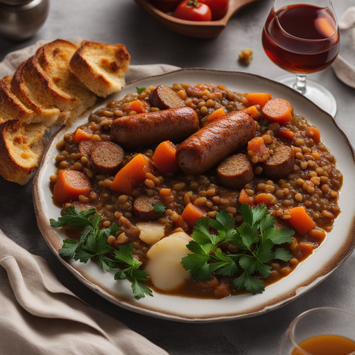 Wurst und Linsen Eintopf