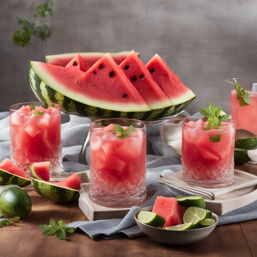 Wassermelone mit Wodka infundiert