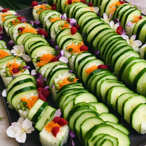 Vegane Gurkenrollen