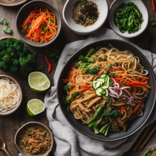 Japchae ohne tierische Produkte