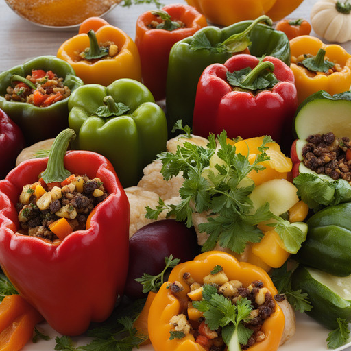 Gefüllte Paprika mit Gemüse