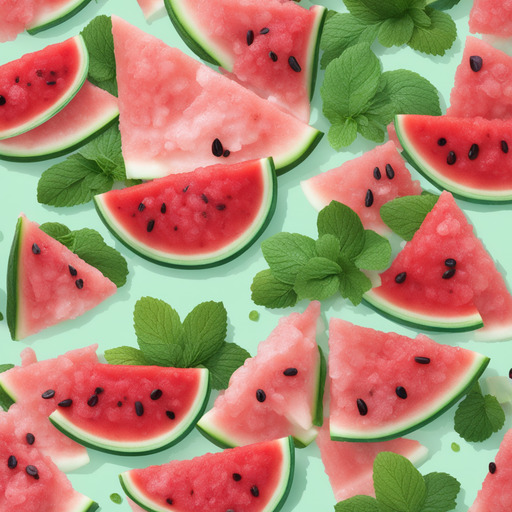 Wassermelone Minze Granita
