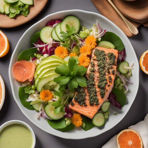 Wasabi Lachs Salat