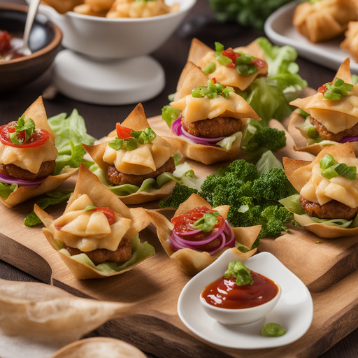 Wonton-Burger-Häppchen