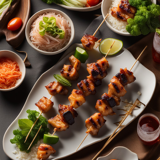 Yakitori-Hühnchenspieße