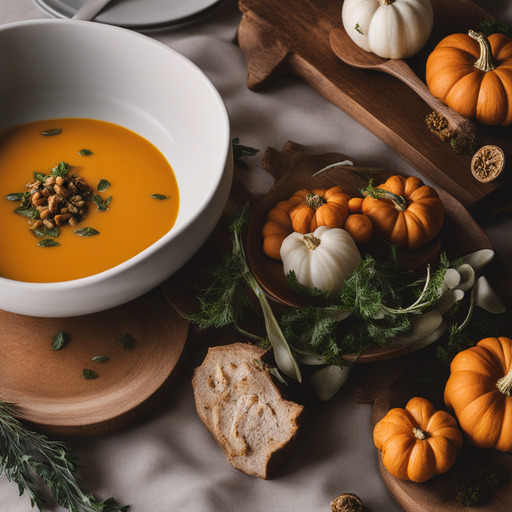 Yam und Kürbissuppe