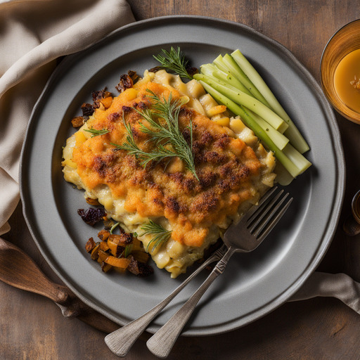 Yam und Lauch Gratin