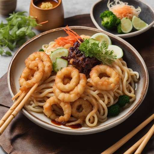 Yaki Udon mit Tempura