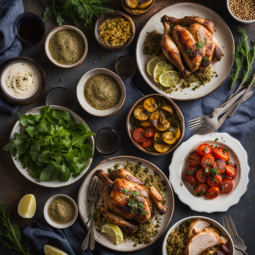 Za'atar gegrilltes Hähnchen