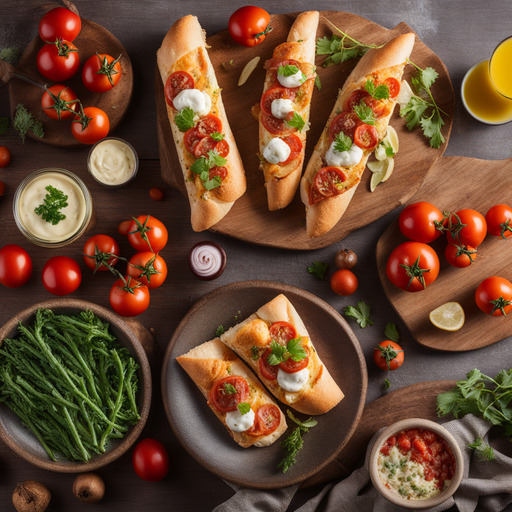 Zapiekanka (Polnische Pizza-Baguette)